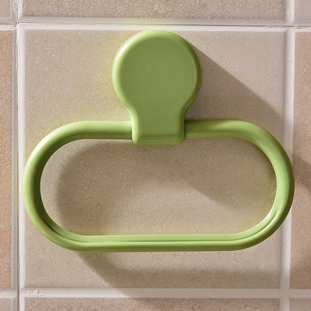 Badkamer Opslag Papier Wc Rack Ring Abs Thuis Roll Decoratie Zelfklevende Handdoek Houder Muurbevestiging Hotel Hangers Jas: green