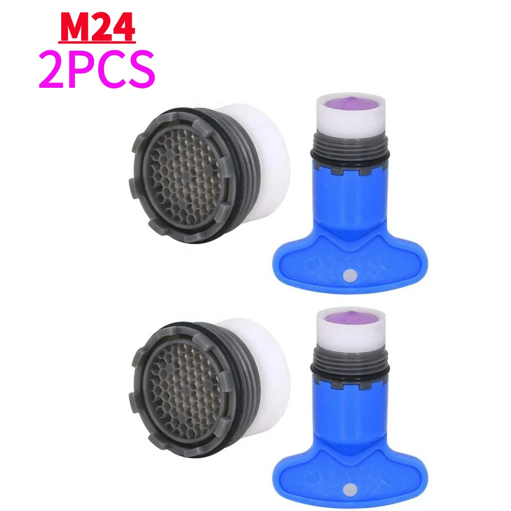 Aireador mezclador, 1/2 Juego, rosca macho de 16,5-24mm, grifo de ahorro de agua, aireador, grifo de burbuja, accesorios para grifo de lavabo de cocina y baño