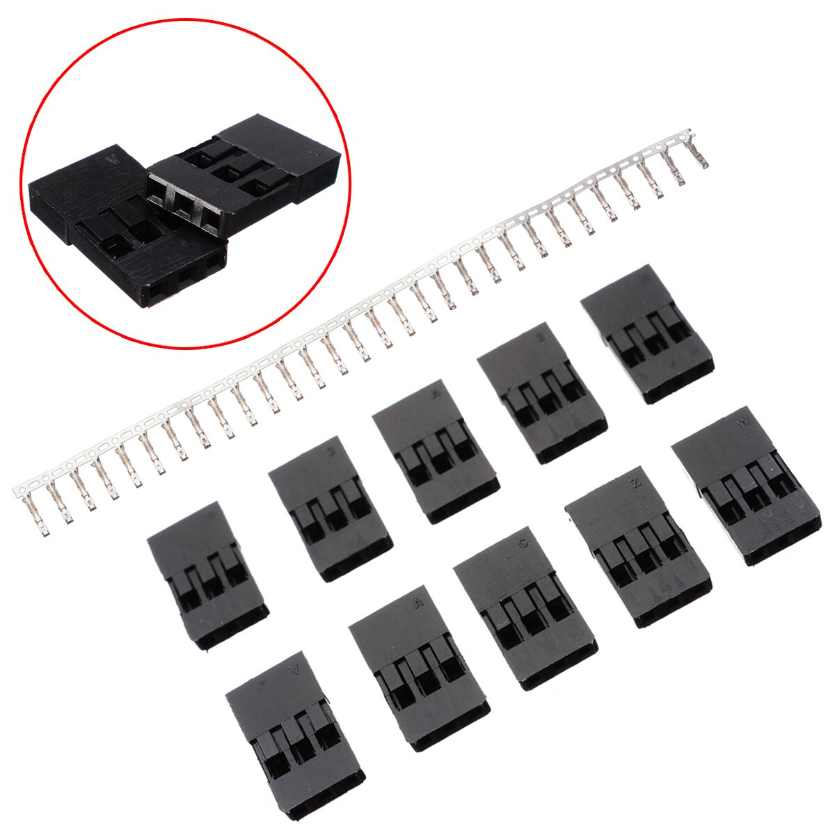 30Pcs Mannelijke &amp; Vrouwelijke Vergulde Terminal Met 10 Roer Plug Gesp Connector Voor Rc Auto Model Servo connector