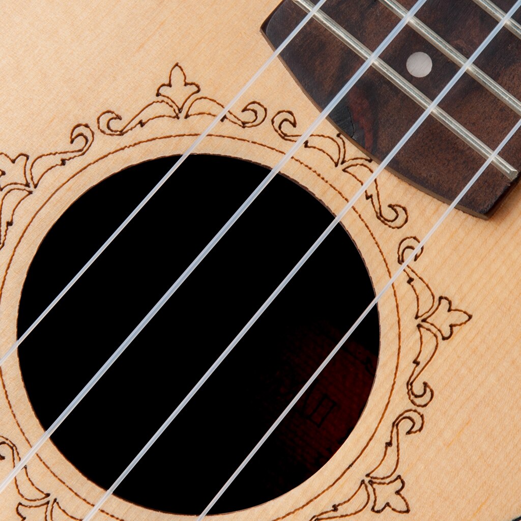 4 Strings Acoustic Ukulele Spruce Panel Zebrawood Side And Back Hawaii Guitar Guitarra 21" 23" 26" Ukulele Option