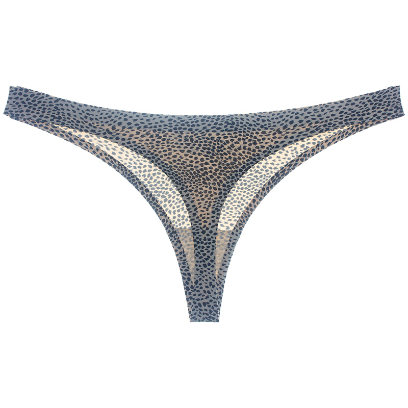 Culotte pour femmes, sous-vêtement imprimé d&#39;animaux, sans couture, string sans Trace, Lingerie, G-string, M-XL: White Leopard / M