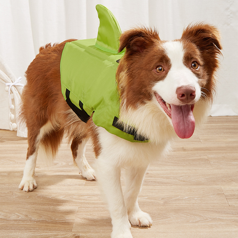 Dog Life Jackets Cute Shark Fin Swimsuit Preserver Flotation Vest For The Pool Beach Boating Dog Supplies Одежда Для Собак