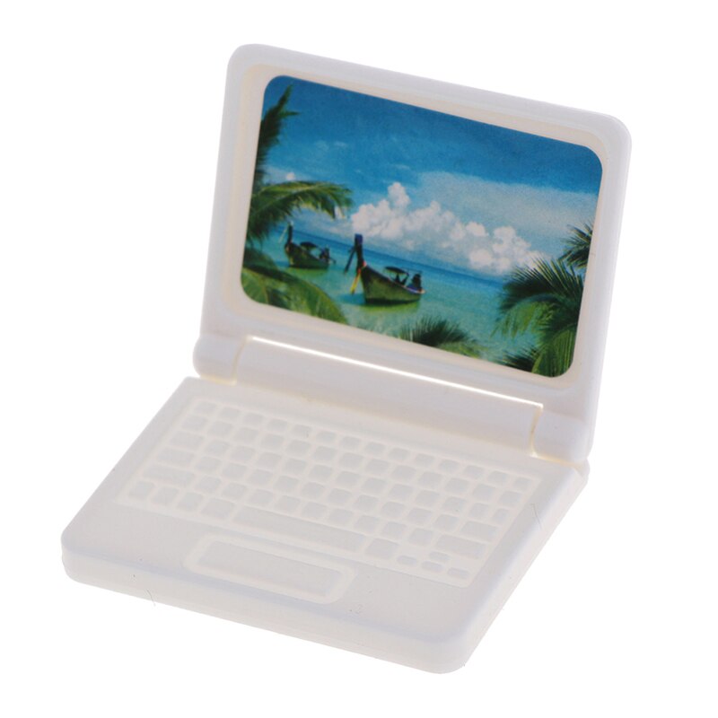 1PCS Sveglio di Simulazione Mini Computer Portatile Del Computer FAI DA TE 1:12 Miniatura casa delle bambole Della Lega di Modo Artigianato Decorazione Dollhouse Fai Da Te Giocattoli: 8