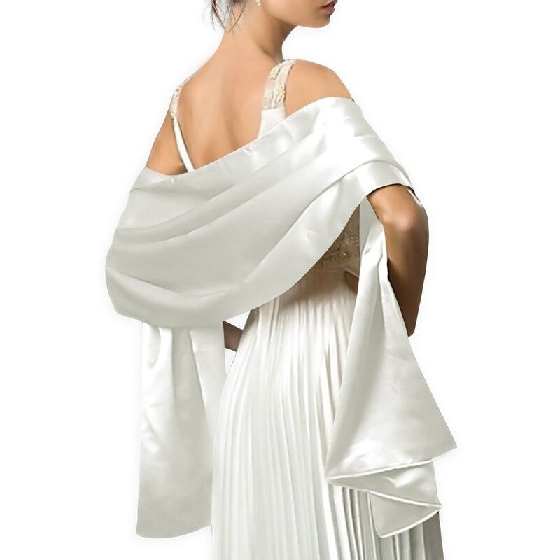 Sample Satijnen Bruids Wraps Vrouwen Sjaal 200*45 Cm Avondfeest Sjaal Bolero