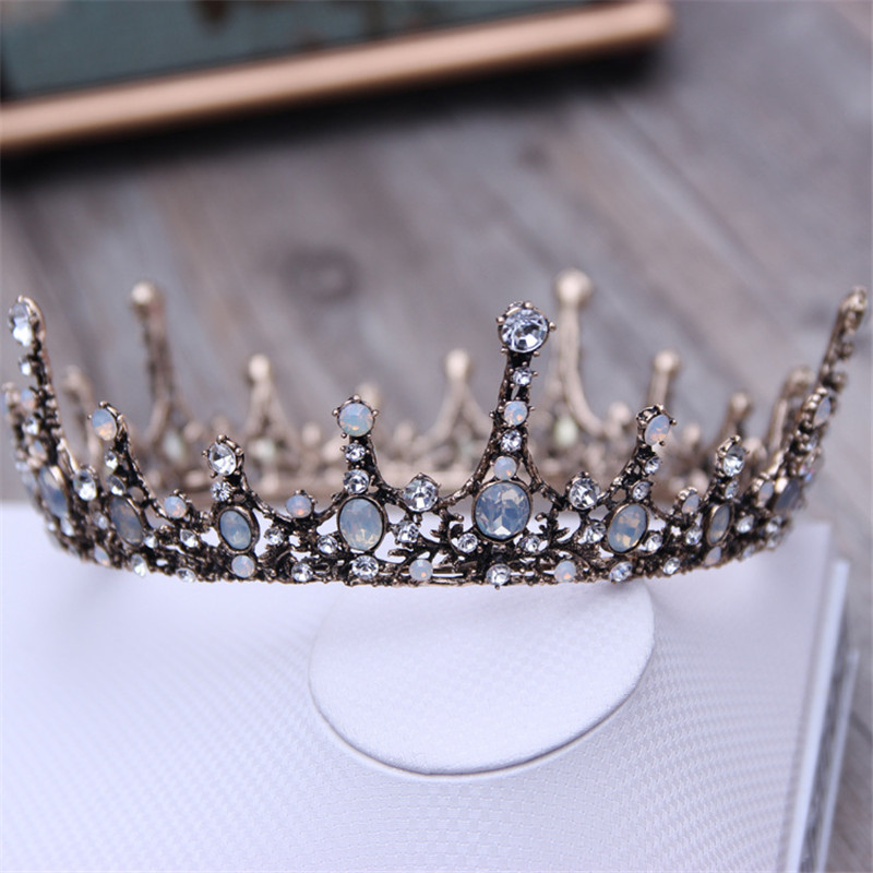 Vintage Baroque Bridal Tiara Crown Bride Crystal Queen King Crown Wedding Hair Jewelry Accessories Women Pageant Prom Headpiece: Baroque 03