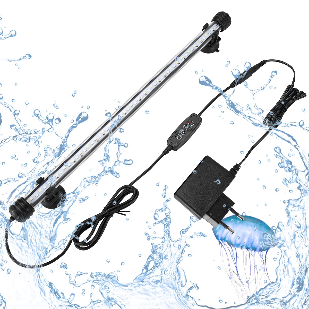 DOCEAN Aquarium Licht Tauch LED Aquarium Lampe 19/29/39/49CM EU Stecker Wasserdicht mit Timer Dimmbare 3 Farbe Modi Beleuchtung