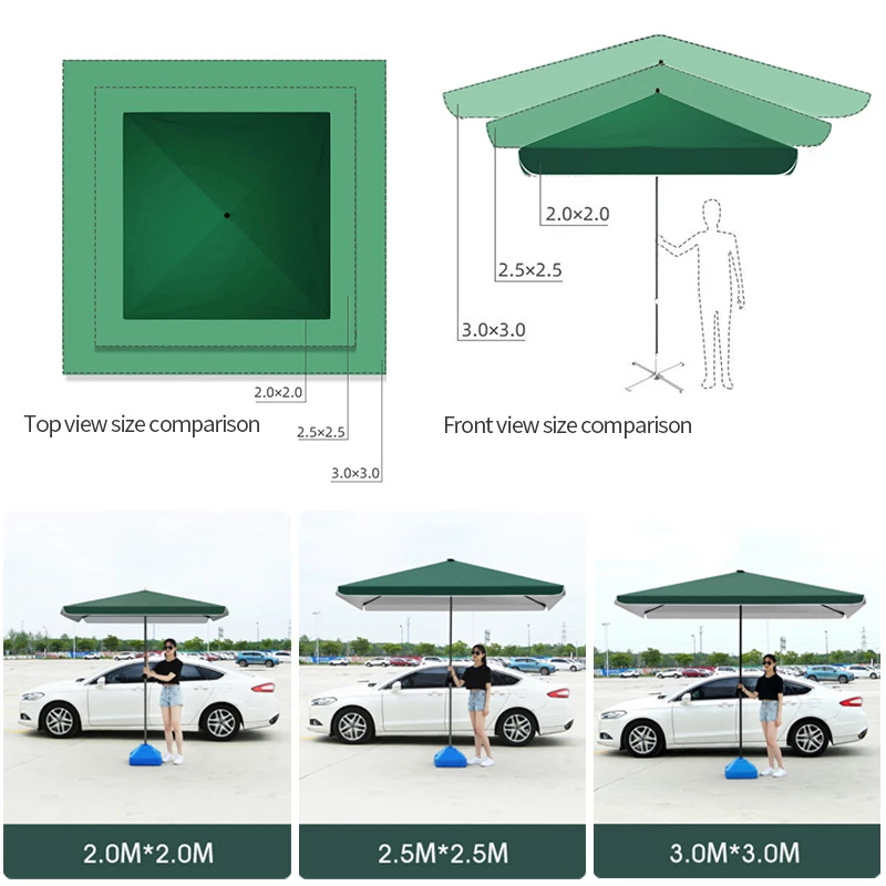 Garten Sonnenschutz Segel 3m/2,5 m/2m Anti-Uv Strand Überdachung Abdeckung für Terrasse draussen Auto Zelt Hinterhof Schatten Schutz Markise Tuch