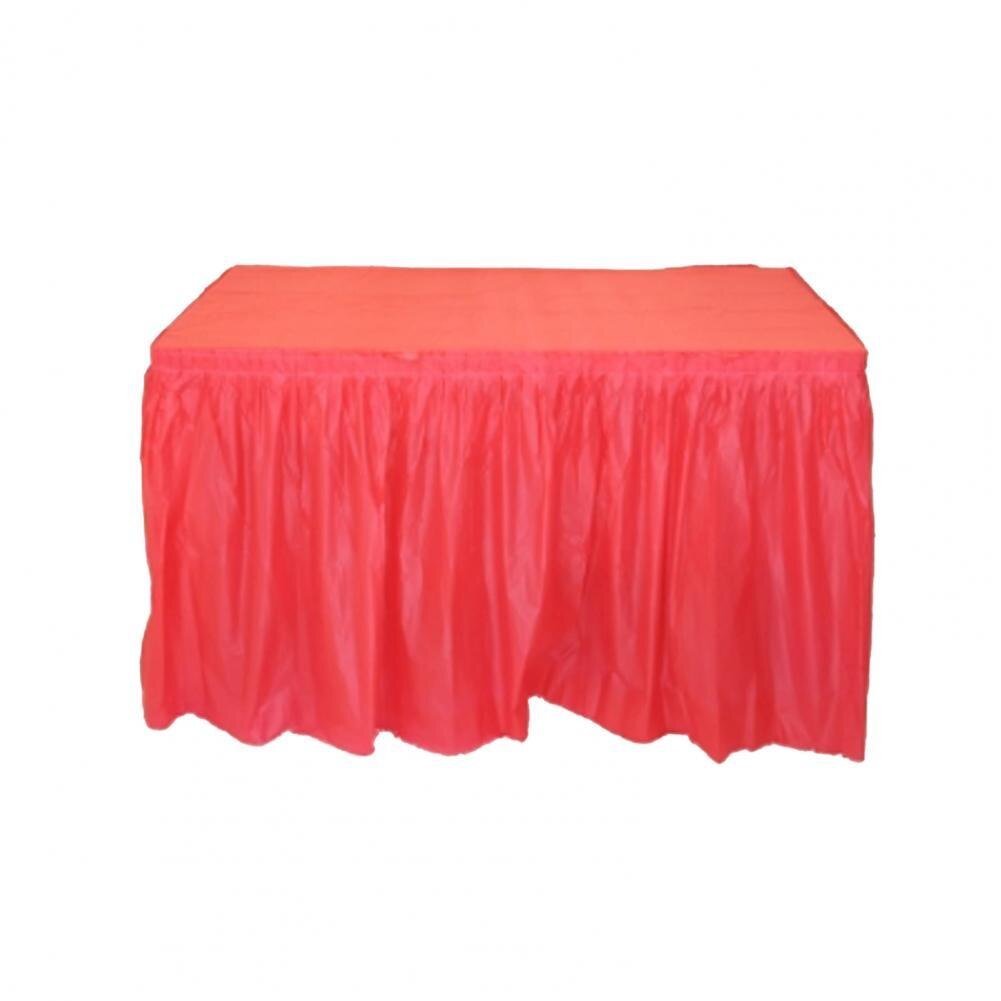 Table Skirt Anti-deform Table Skirt Cover PEVA Convenient High Stickiness Decorative Desk Cover: Red