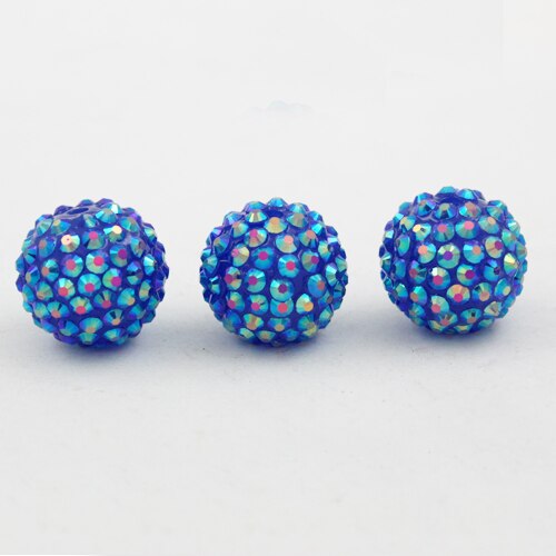 NiceBeads 12mm okrągły kształt 15 kolorów U-Pick Chunky żywicy koraliki z kryształu górskiego, żywicy, Chunky koraliki do tworzenia biżuterii: Dark Blue