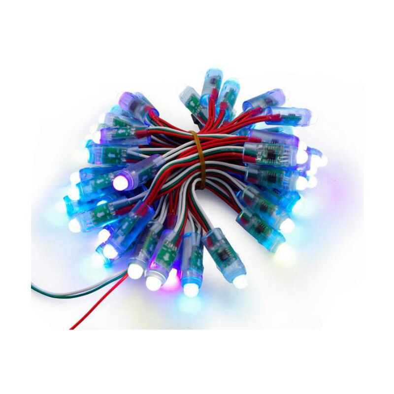 50pcs Leds 12mm WS2811 Full Color Pixel Module DC5V IP68 Waterproof Point Lights For Advertisement 50pcs
