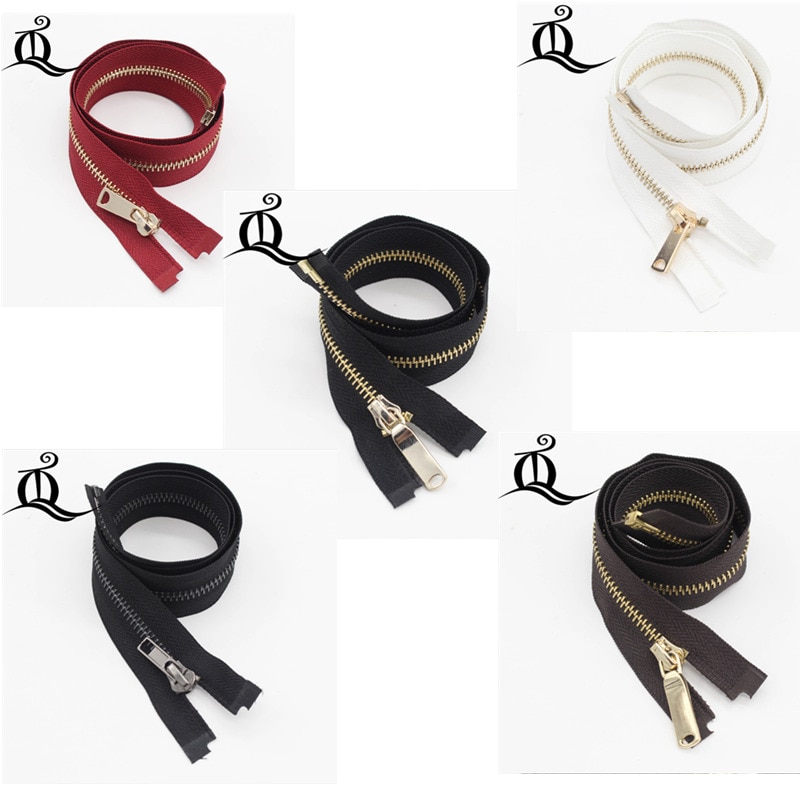 High 65cm 5# 1pcs/lot brown DIY tools zipper,Metal Zipper for Sewing zip Garment Accessories Jeans Zippers Cremalleras