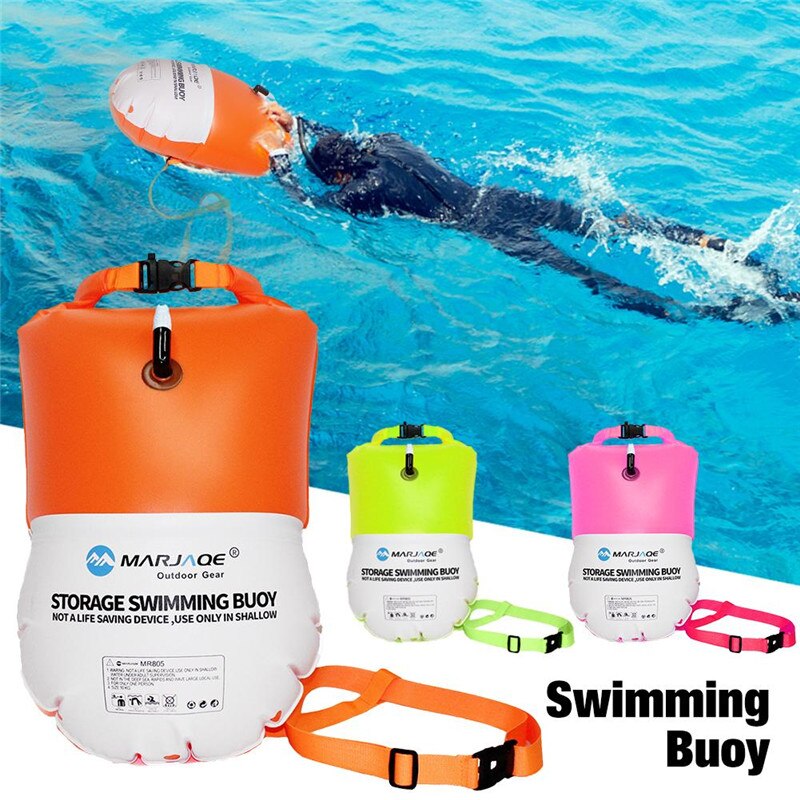 20L Waterdichte Zwemmen Boei Met Dry Bag Multifunctionele Opblaasbare Goede Zichtbaarheid Zwemmen Boei Voor Water Sport Liefhebbers-40