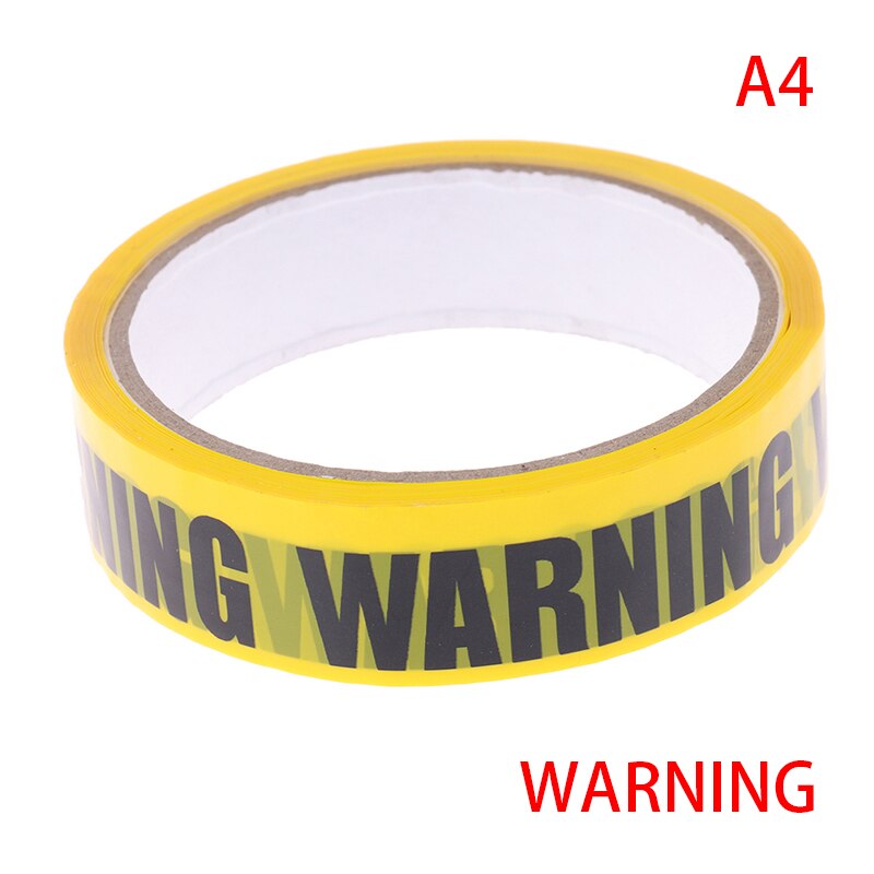 1Roll Warning Tape Danger Caution Fragile Barrier Remind Work Safety Adhesive Tapes DIY Sticker: A4