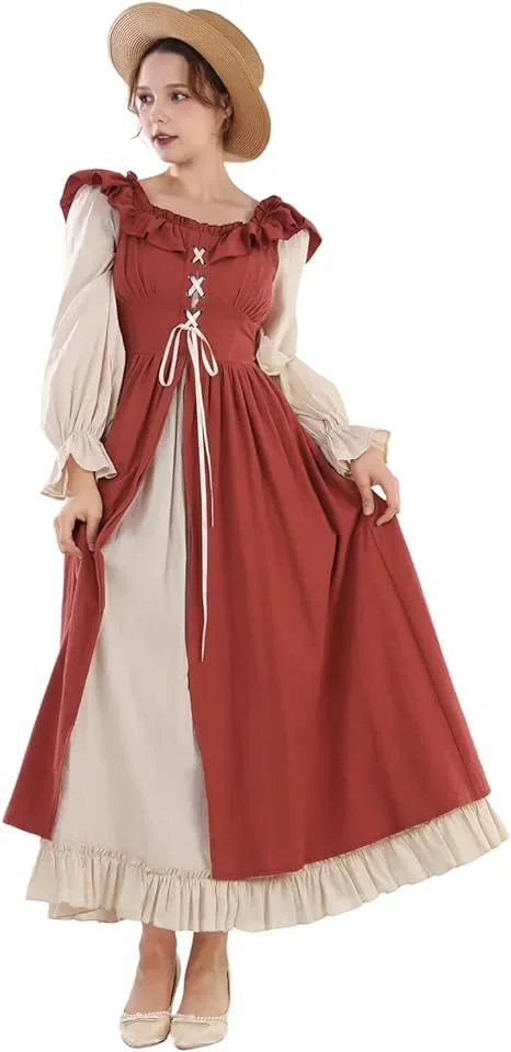 Cosplay vintage vitoriano vestido medieval renascentista bandagem vestidos feminino halloween carnaval traje vestir-se fada irlanda