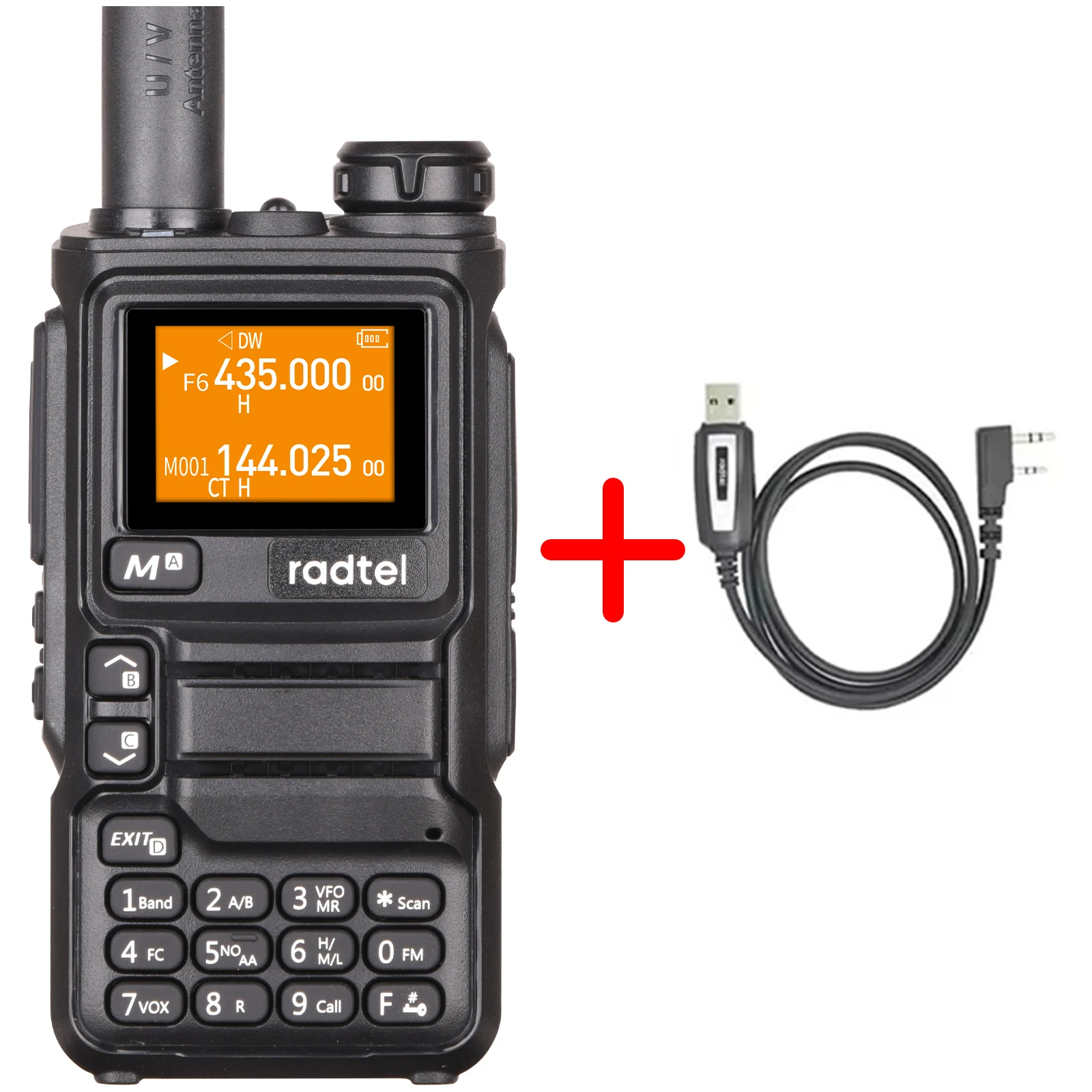 Radtel RT-590 Plus Air Band Walkie Talkie Amateur Ham Two Way Radio Station UHF VHF 200CH Full Band mit NOAA Channel AM Satcom: Camo / American