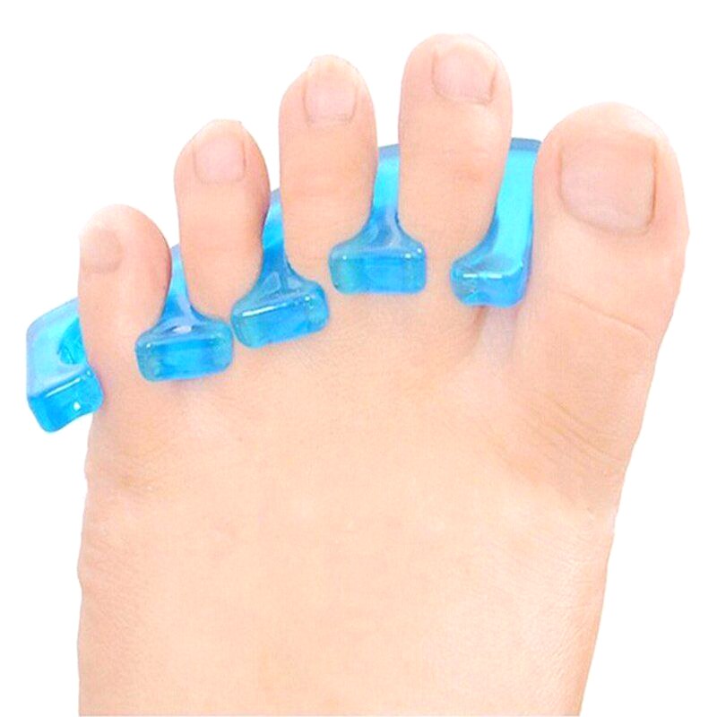 2 Stuks Silicone Soft Foam Toe Separator Finger Spacer Manicure Pedicure Nail Art Gereedschap Willekeurige Kleur