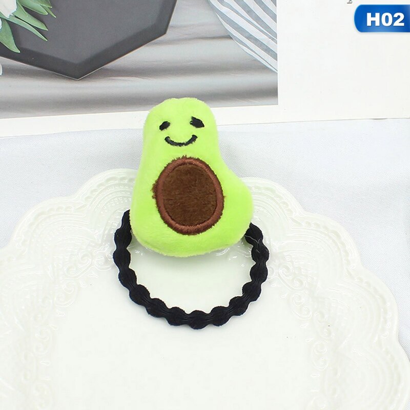 Coletero grande de dibujos animados en 3D para mujer y niña, juguete de felpa de animales, junta de bambú, banda de goma, soporte decorativo para fotos: HDR5570H02