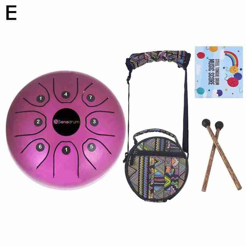 Tamburo di musica rilassante del tamburo della linguetta dello strumento da 5.5 pollici con lo strumento accessorio dello strumento a percussione della borsa di trasporto: E