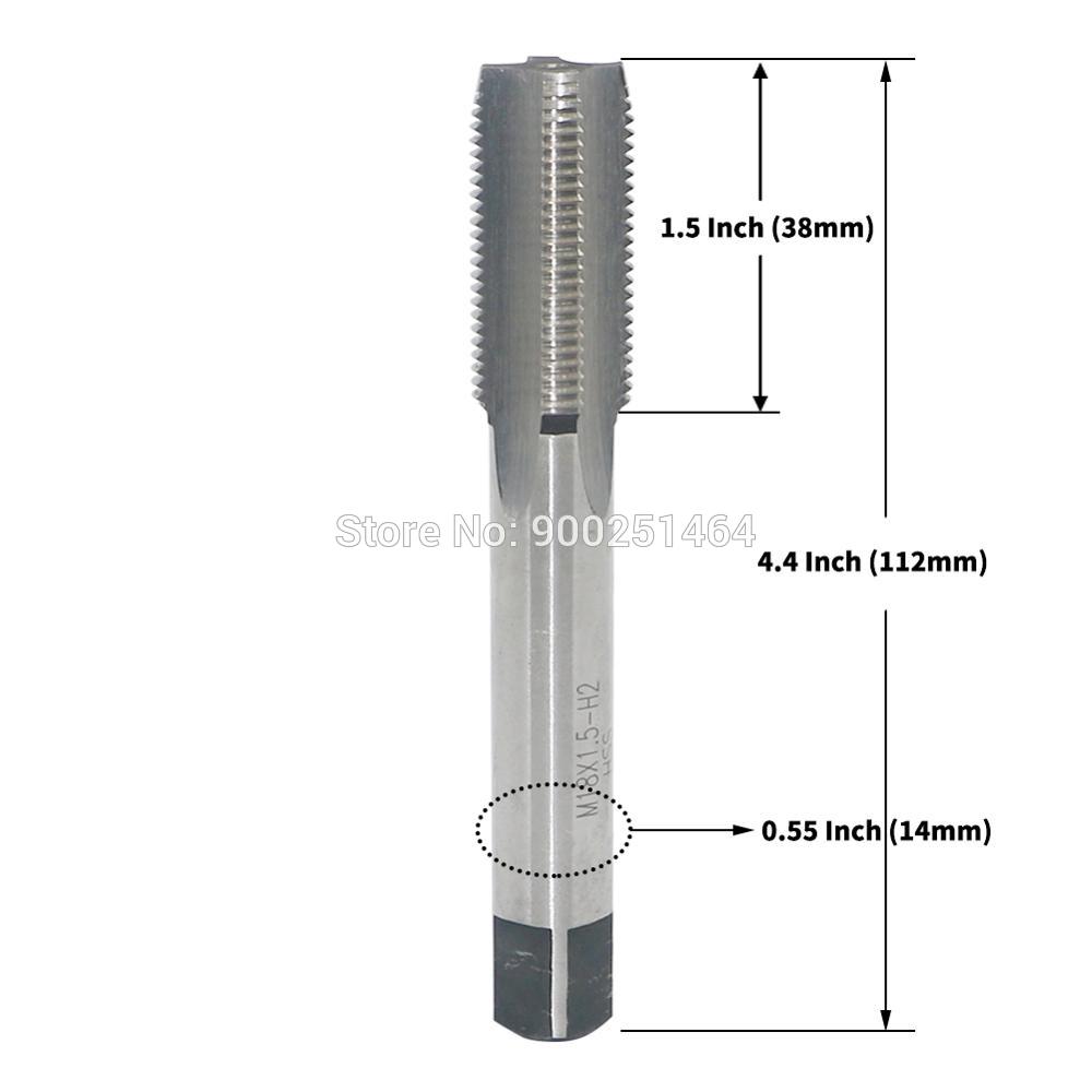 M18 x 1.5 mm gänga kran höghastighets stål metrisk högergänga hss