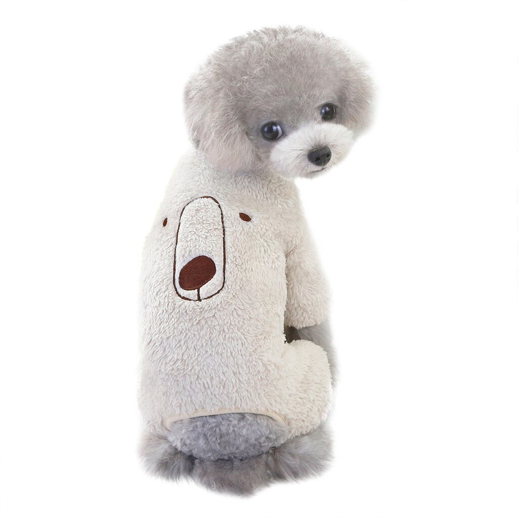 Winter Casual Adidog Pet Dog Kleding Capuchon Jas Kleding Voor Hond Leuke Soft Casual Cartoon Print # g5