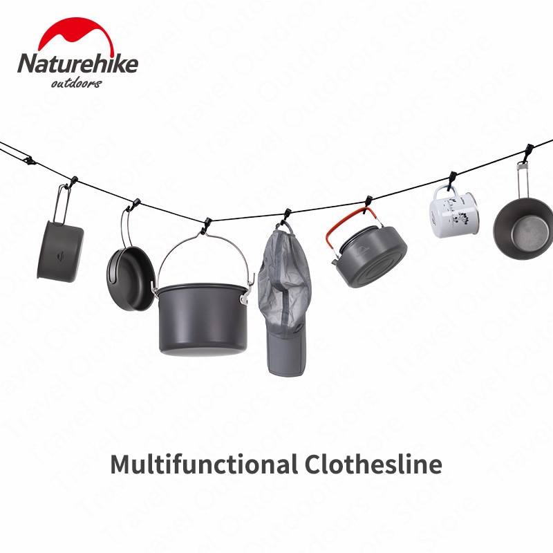 Naturehike-cuerda colgante antideslizante para exteriores, accesorio multiusos para acampar, toldo de línea de ropa, 4,3 M