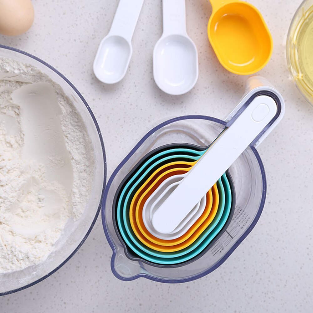 9pcs Measuring Cups And Spoons Kit Bakery Tools Set Measuring Scoop Spoon Kitchen Gadgets Baking Utensil Cooking Accessories
