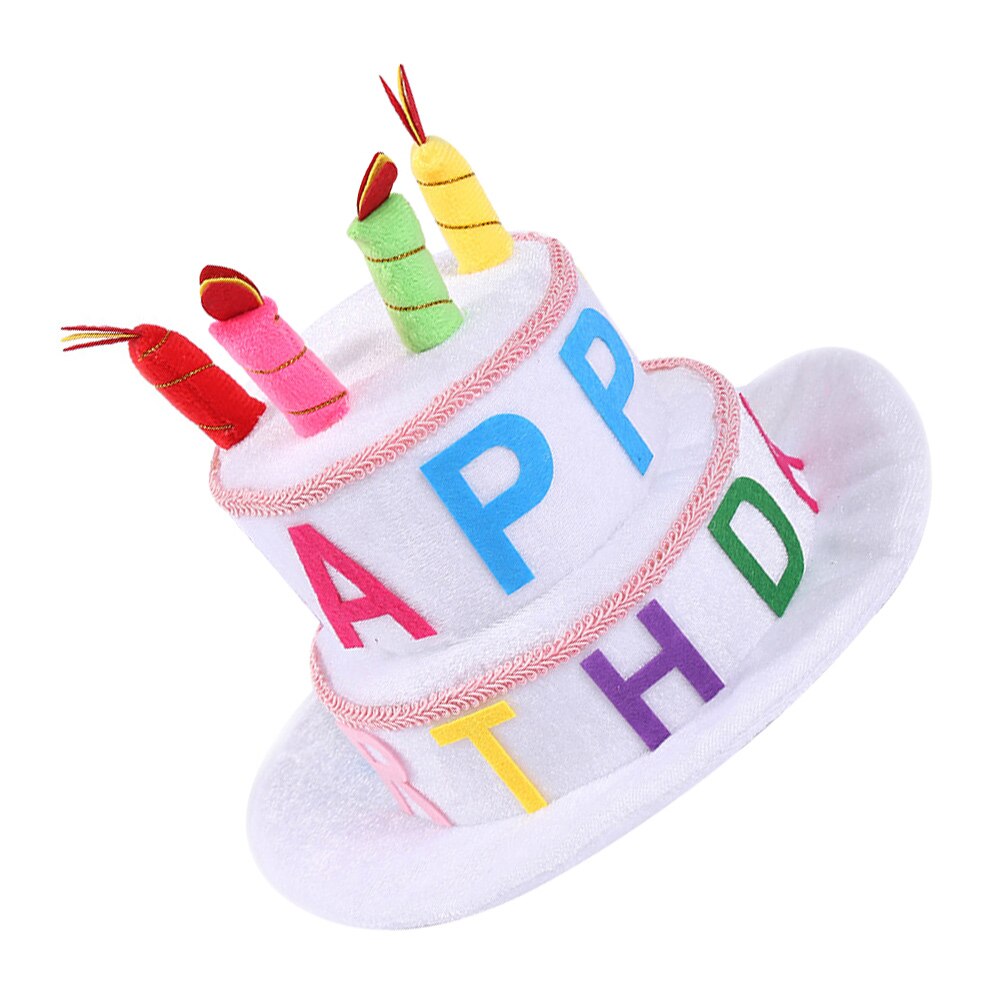 Children Birthday Cake Shape Decorative Hat Birthday Party Hat Photo Prop