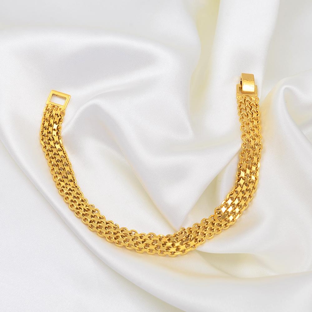 Anniyo 22 centimetri Banglet Bracciali per Le Donne Gli Uomini di colore dell'oro Arabo Medio Oriente Africano di Fascino Catene A Mano Gioielli