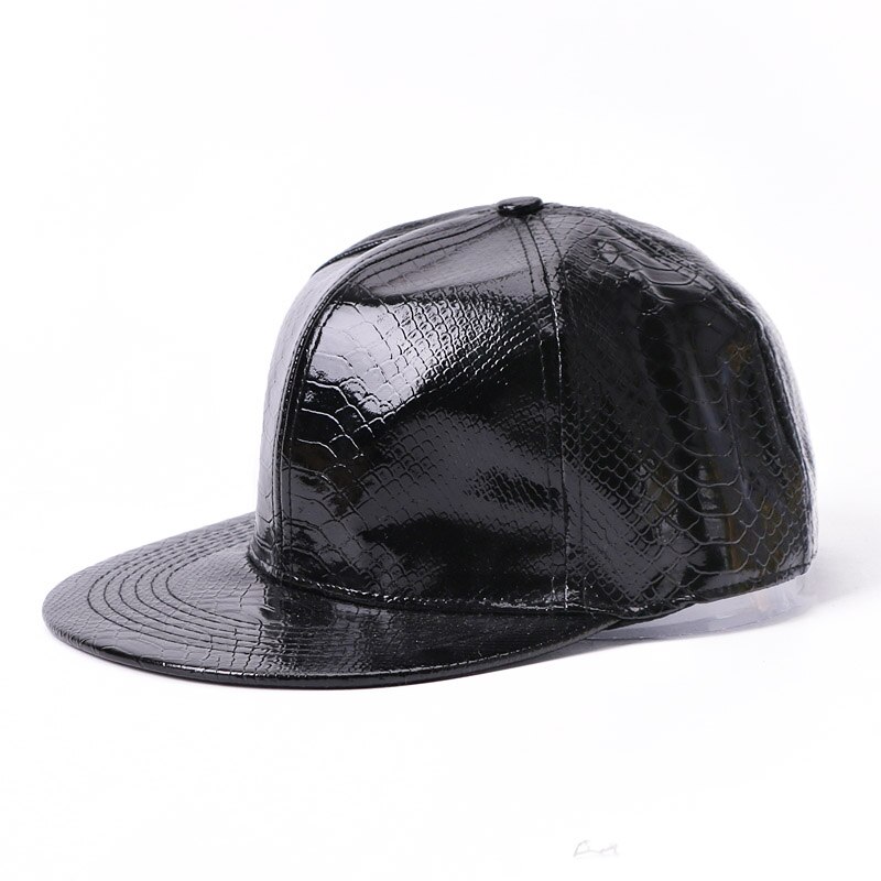 Sommer hatte baseball kasket kvinde mand far hat forår skinnende gylden sølv læder hip hop kasketter justerbar farve snapback sort: -en