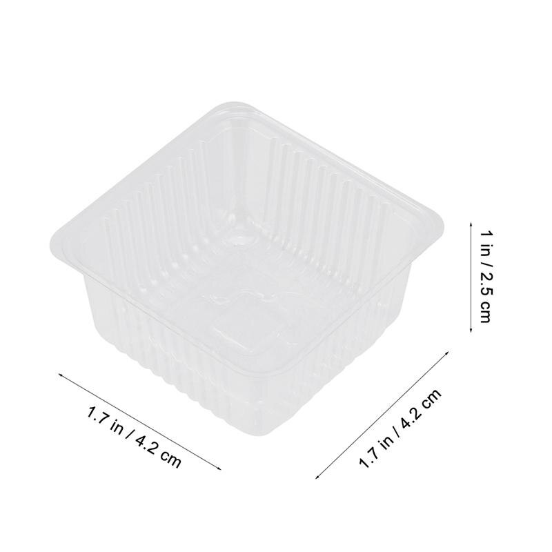 Container Taart 200Pcs Vierkante Maan Cake Trays Verpakking Plasti... – Grandado