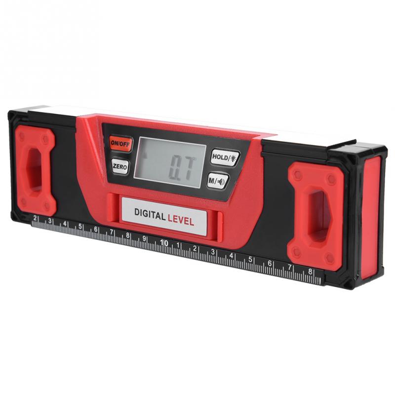 200mm Portable Digital Magnetic Angle Finder Level 4 x 90 Degree Inclinometer Lever Meter Measuring Tools Aluminum Alloy