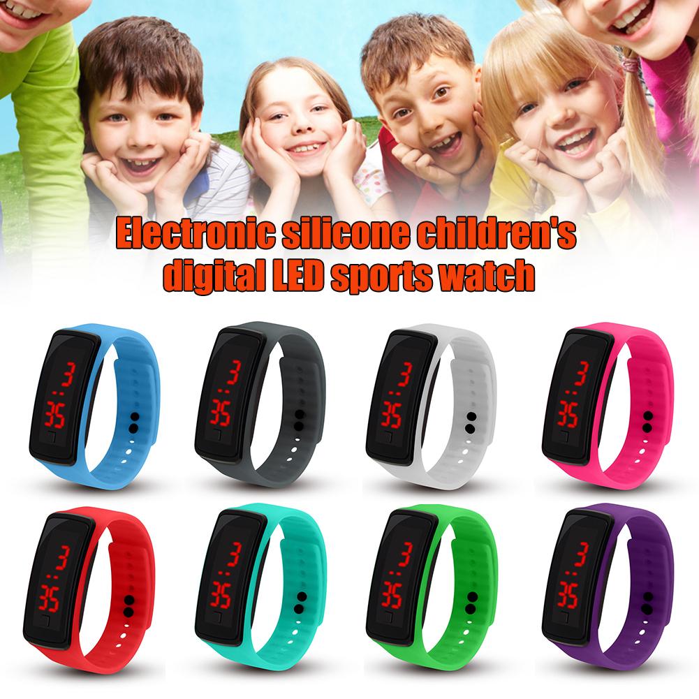 Kleurrijke Digitale Horloge Voor Kinderen Siliconen Led Digitale Horloge Jongens Meisjes Elektronische Digitale Sport Horloges Kinderen Horloge Horloge