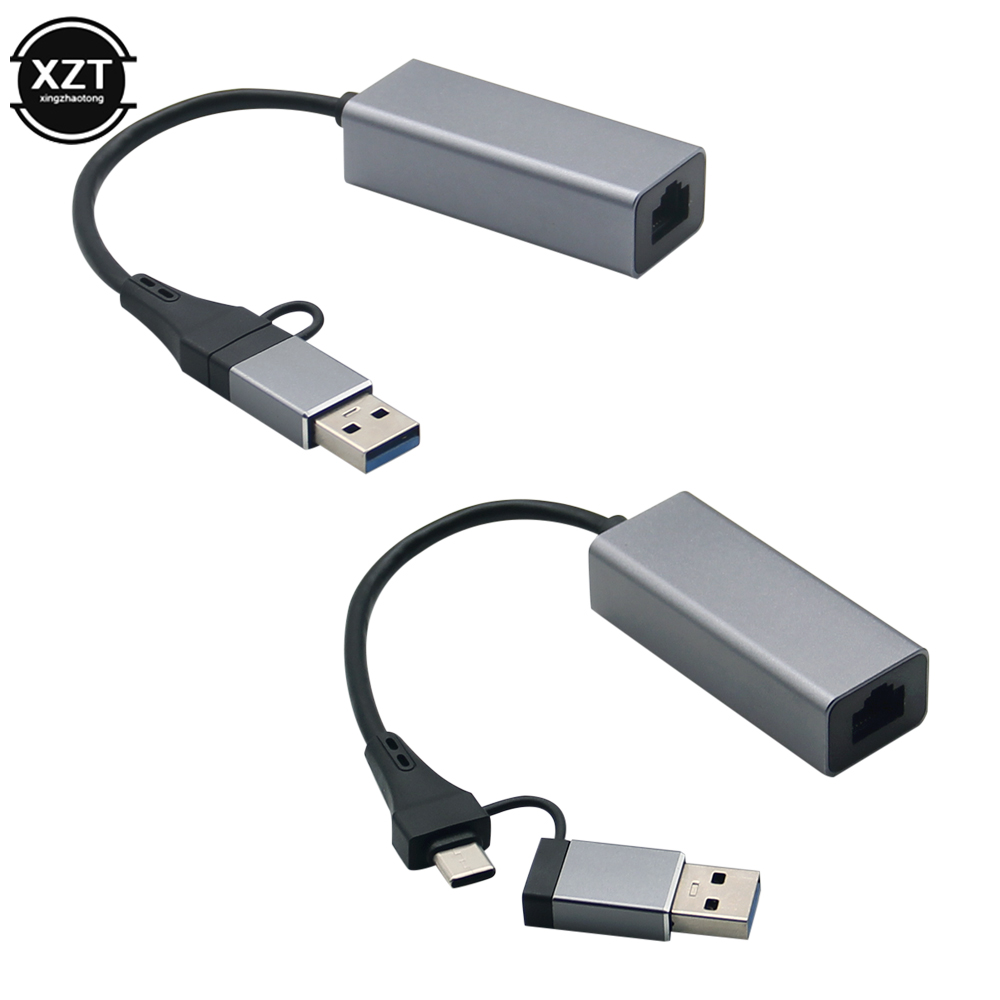 USB C Ethernet für Mac iOS Android PC RTL8153 USB 3,0 Hub mit 3 Port USB Hub 3.0 RJ45 LAN Netzwerk karte USB zu Ethernet Adapter