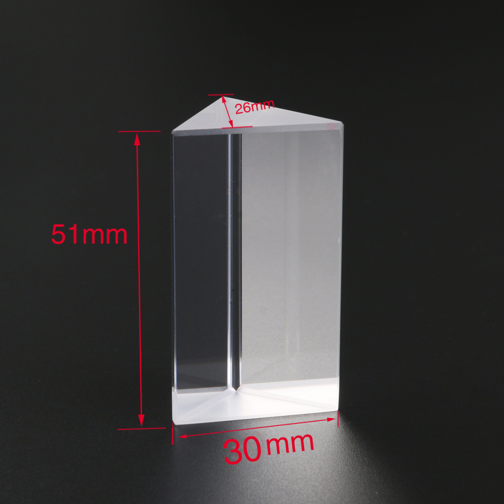 Unique Precision Physics Teaching Optical Glass Triangular Prism