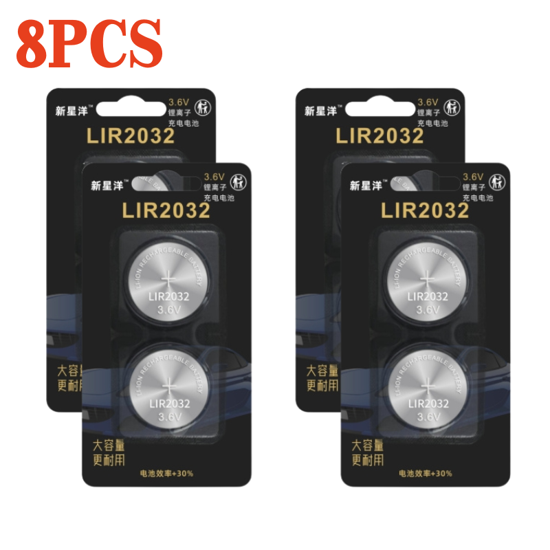 2-10 pezzi 3.6v lir 2032h batteria a bottone ricaricabile versione ad alta capacità delle batterie a bottone al litio lir 2032 sostituiscono  cr2032: Bianco