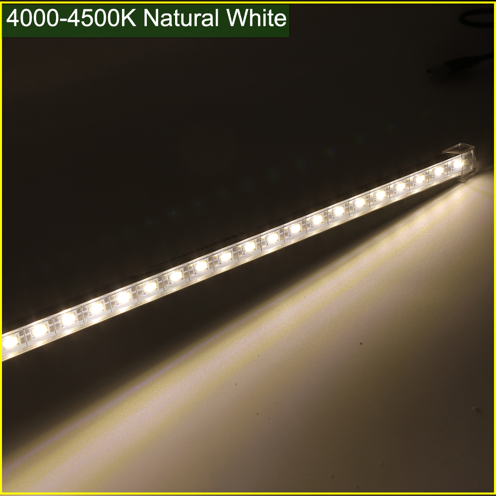 Barra de luces LED USB, tira de luces LED rígida de 5V 5630 con interruptor debajo del armario, lámpara de iluminación para habitación de cocina, 10/20/35/40/50cm: Negro / Azul oscuro