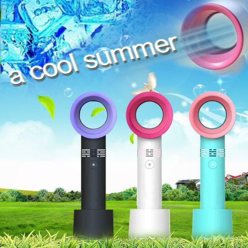 Mini Handheld Fan Handheld Mini Koeler Geen Blad Handy Fan Elektrische Bladeless Ventilator Draagbare Draadloze Usb Opladen