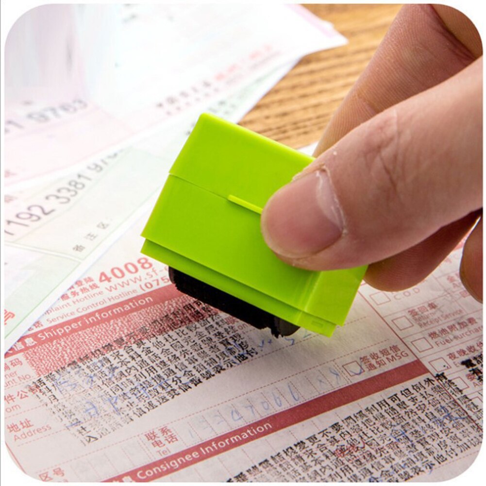 Messy Code Identity Privacy Information Coverage Confidential Roller Stamp