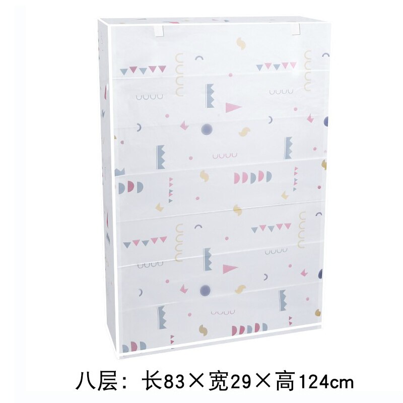 Shoe Rack dust cover multi-layer simple cover household assembly dormitory storage single indoor plastic shoes Rack covers: 83X29X124cm