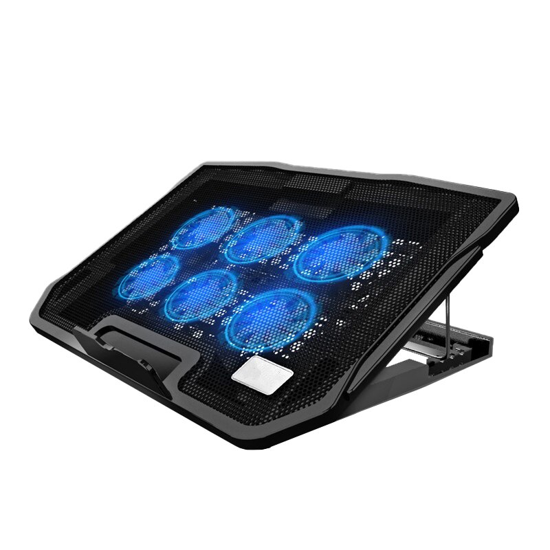 6-Fan Cooling Pad Notebook Laptop Stand Draagbare Verstelbare Aluminium Desktop Geventileerde Koeling Houder Vouwen Ultra F