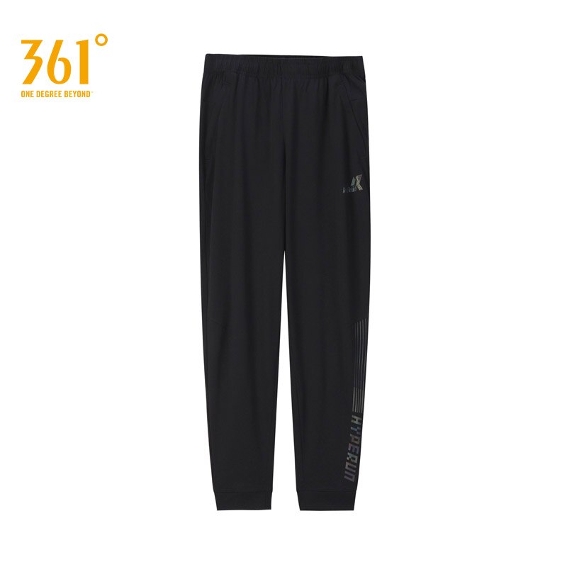 361 Graden Mens Sport Running Knit Cropped Broek Causale Drawstrip Met Pocket Katoenen Broek Zwart 552022704-1