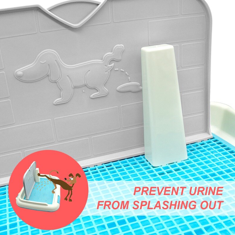 Portable Pet Indoor Toilet For Dogs Wc For Dogs Dog Toilet Tray Potty Training Easy To Clean Simulation Wall,No-Torn Puppy Pad