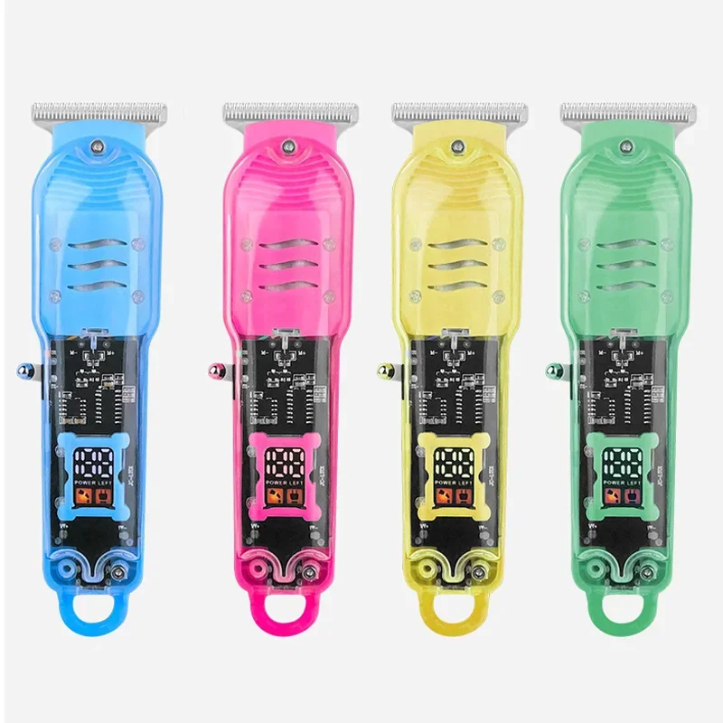 Hair Cutting Machine Rechargeable Clipper Transparent Electric Hair Trimmers For Men Cordless Hair Cut Machine