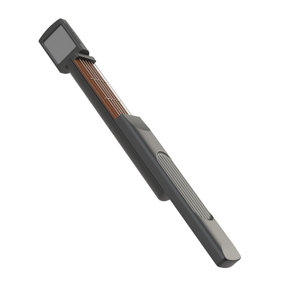 Pocket gitarr trä + plast bärbar med skärm display finger träningsapparat tåg övningsverktyg för nybörjare