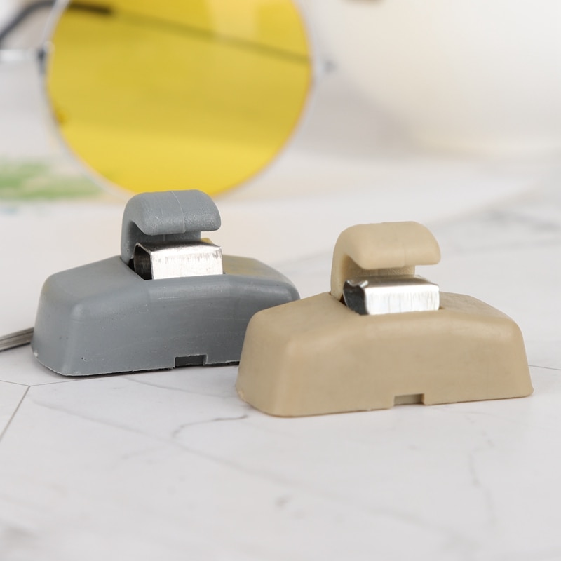 Gray Sun Visor Hook Clip Bracket Hanger Grandado