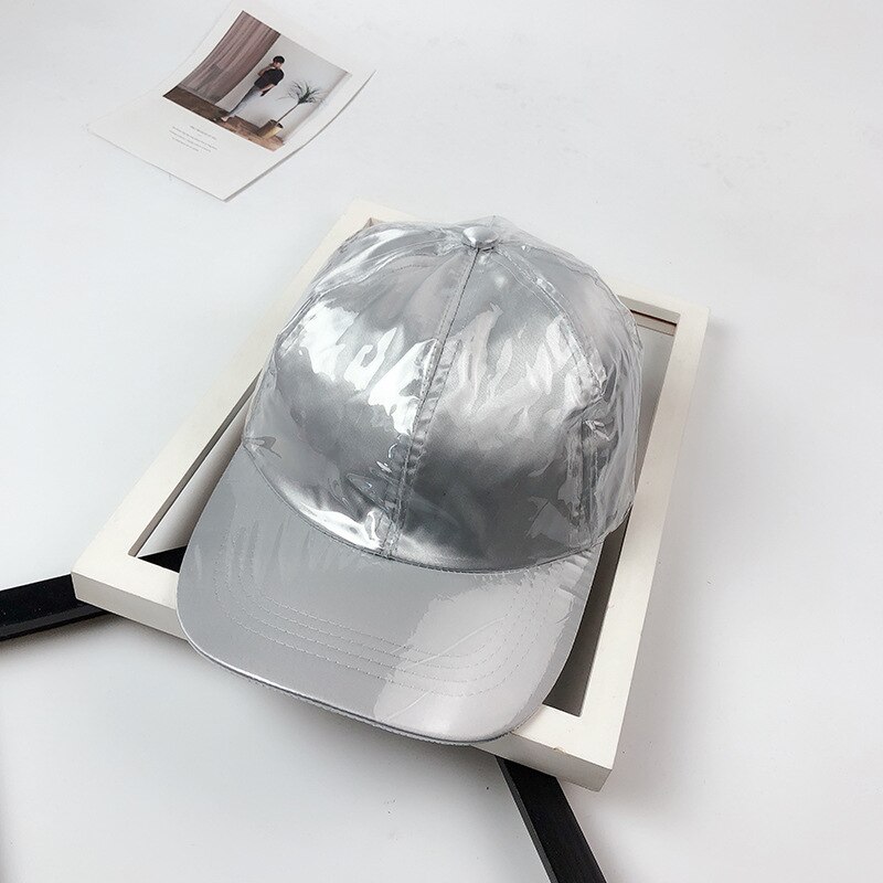 Adjustable Women Solid color Cotton PVC Baseball Caps Outdoor Sun Hat: light grey