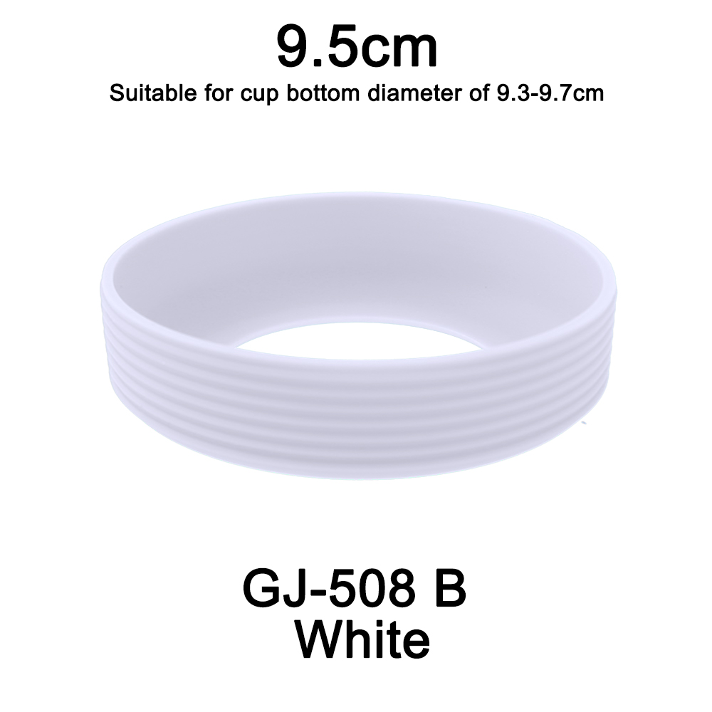 1pc diâmetro 9.5cm 24g rosqueado copo de silicone macio capa inferior resistente ao desgaste anel manga anti deslizamento boa dureza elástica: Cinza claro