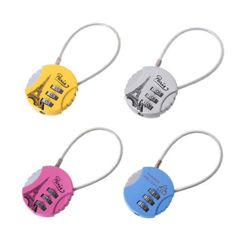 nMini Cute 3 Digit Combination Travel Luggage Suitcase Lock Padlock Security 21B