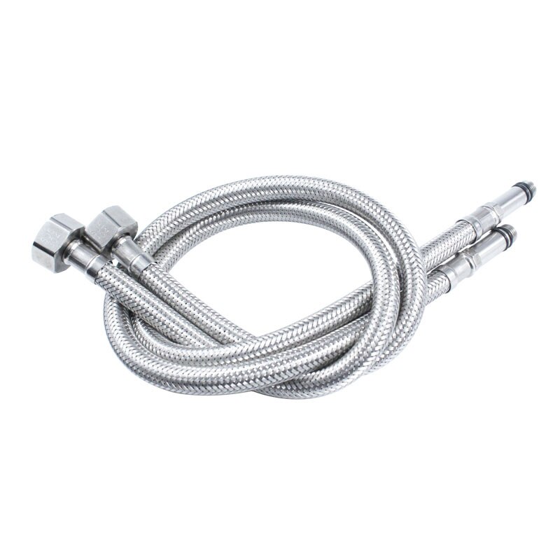 Mttuzk 304 rustfritt stål  g1/2 " 60cm/80/100/150cm av fleksibel kald / blandebatteri vannforsyningsrørslanger badedeler: til varmt kaldt kran / 100cm