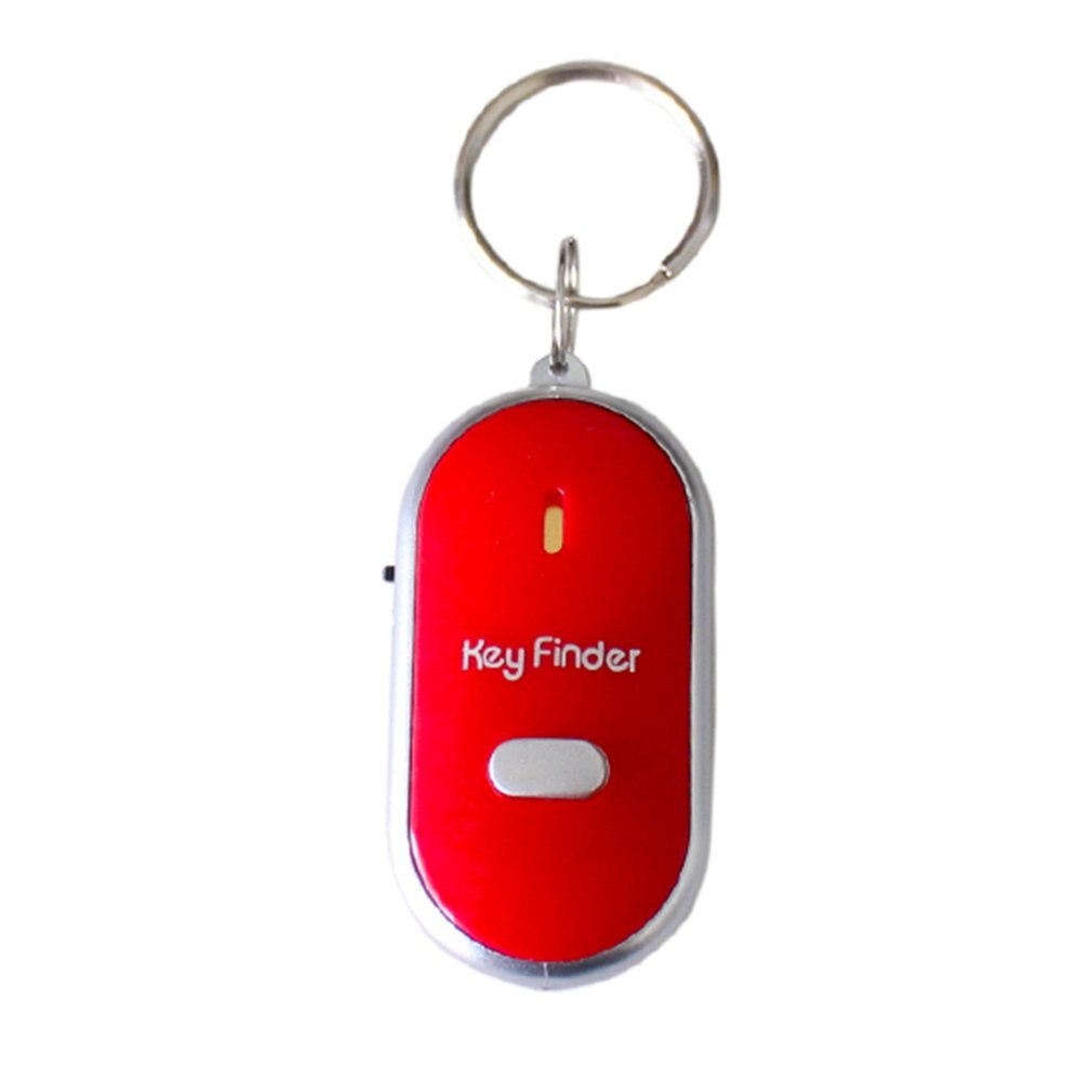 Key Finder Anti-Verloren Smart Key Met Led Zaklamp Fluitje Key Finder Knipperende Piepen Toetsen Tracker Locator Accessoires: Red